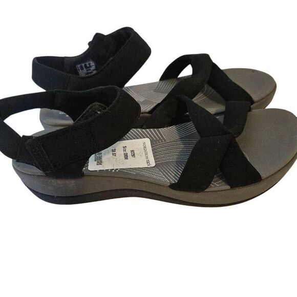Clarks Cloud Stepper sandals, black. Size 9. - Picture 2 of 5